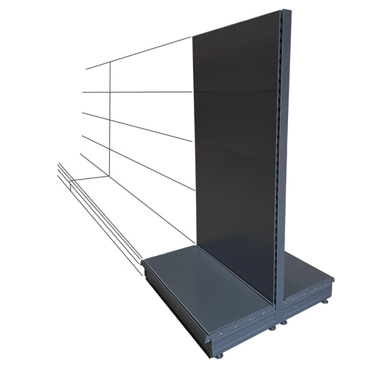 K50 Add-on Gondola Bay - Dark Grey - 1.8m high, plain back, 30cm deep base
