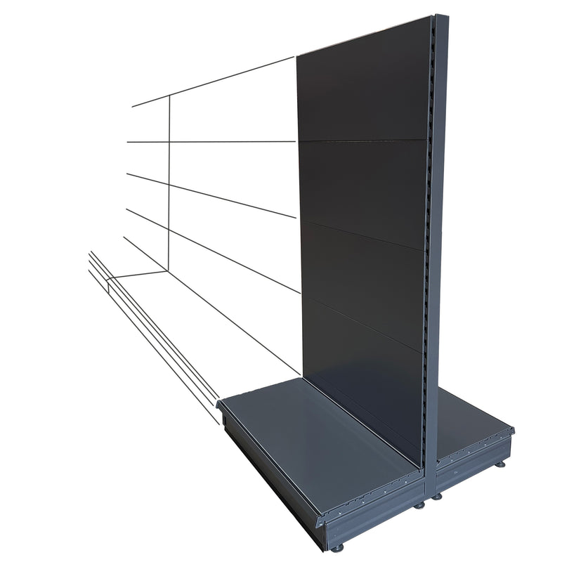 K50 Add-on Gondola Bay - Dark Grey - 1.8m high, plain back, 37cm deep base