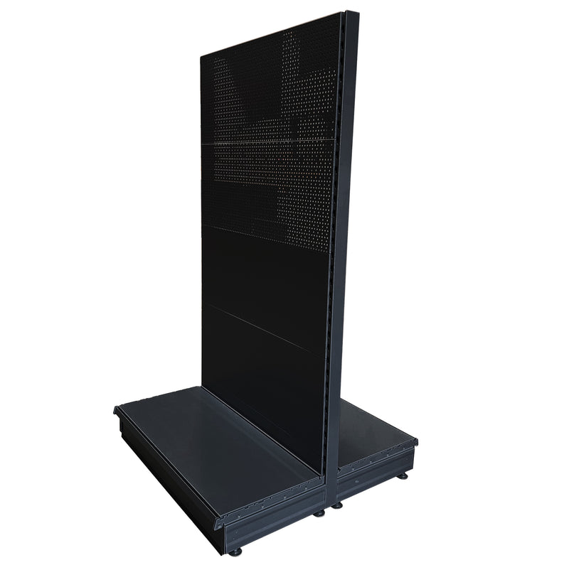 K50 Starter Gondola Bay - Dark Grey - 1.8m high, mixed peg / plain back, 37cm deep base