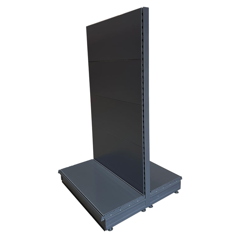 K50 Starter Gondola Bay - Dark Grey - 1.6m high, plain back, 37cm deep base