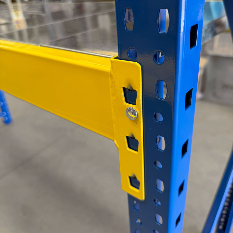 KLS Longspan Shelf Set (beams, galv planks, locking pins) - 2250 x 600 - 600kg rated