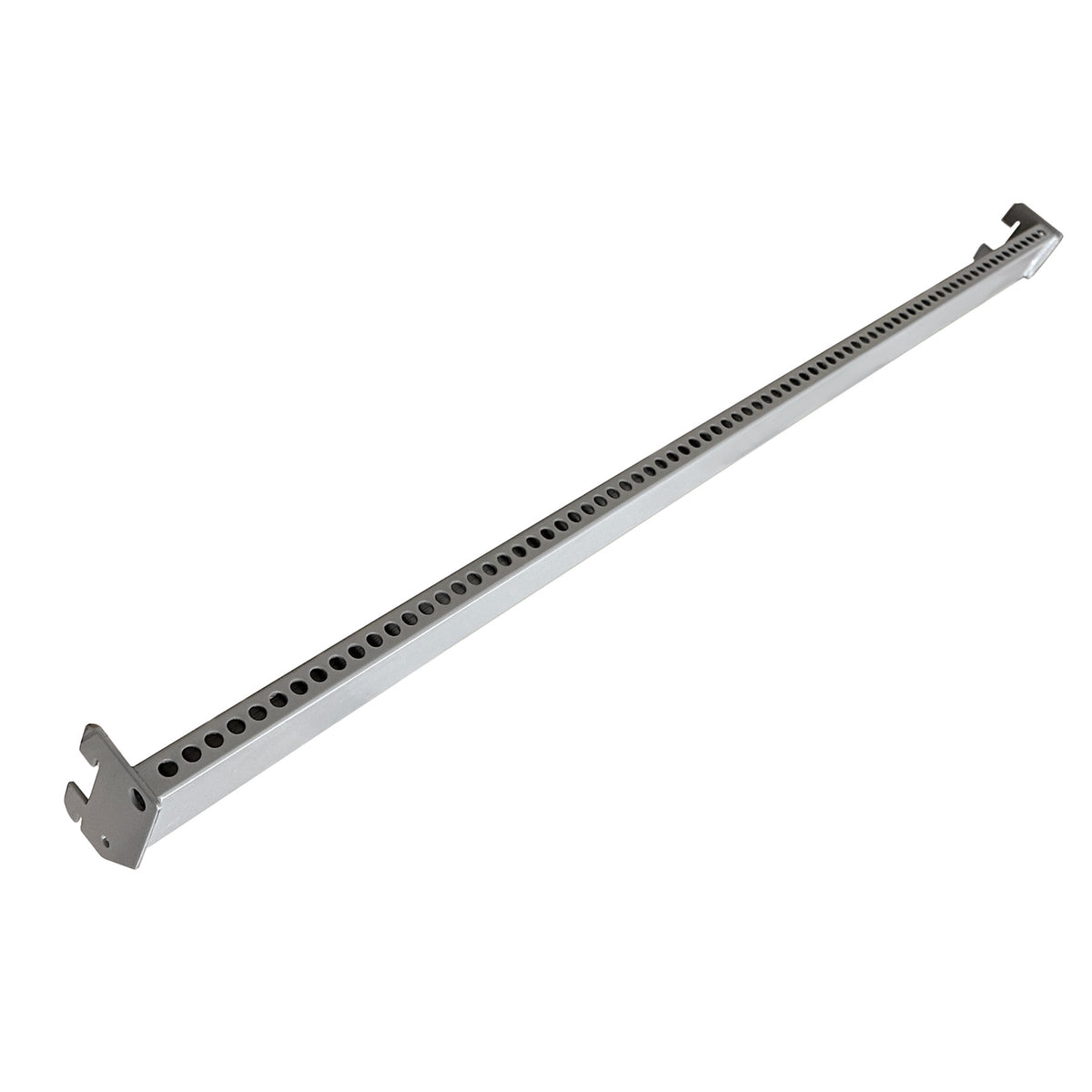 K50 Perforated Rectangular Rear Support Bar - Silver Grey - 100cm