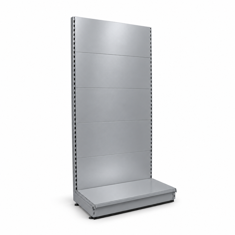 K50 Starter Wall Bay - Plain Back Panels, 30cm deep base, Silver