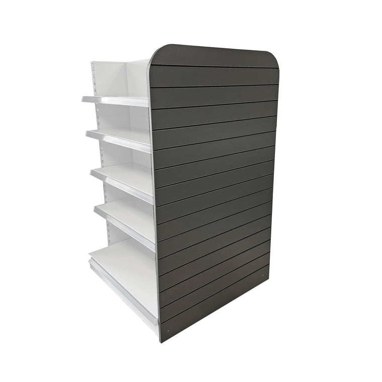 Graphite Grey Slatwall Gondola End Panel