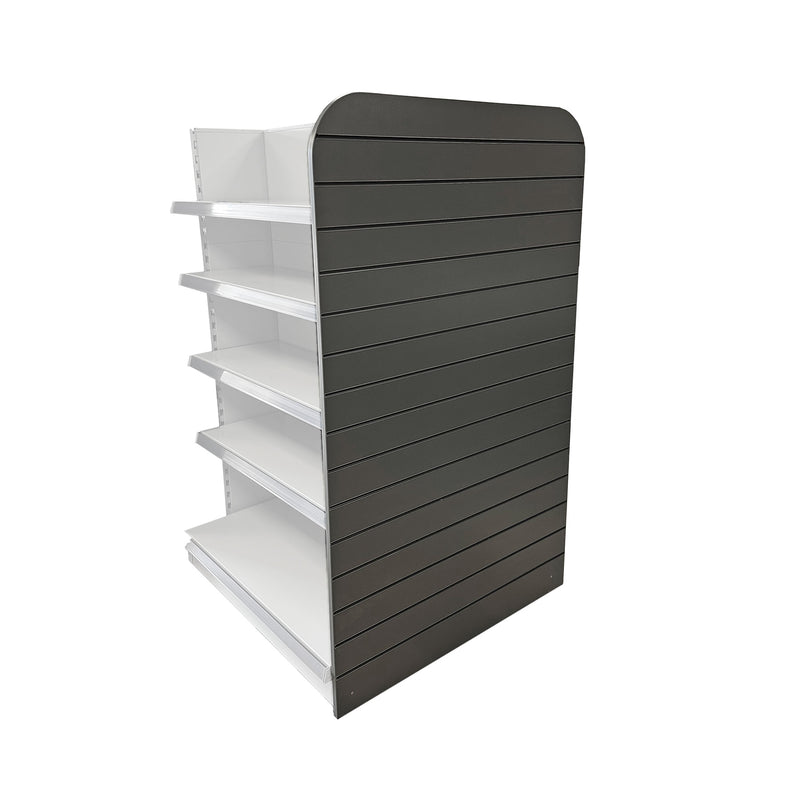 Graphite Grey Slatwall Gondola End Panel