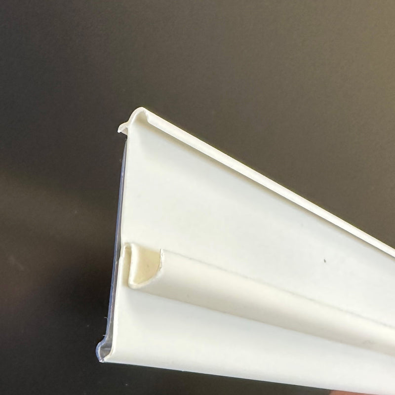 Clip-On Price Strips for K50 Shelves - Jura White - 125cm