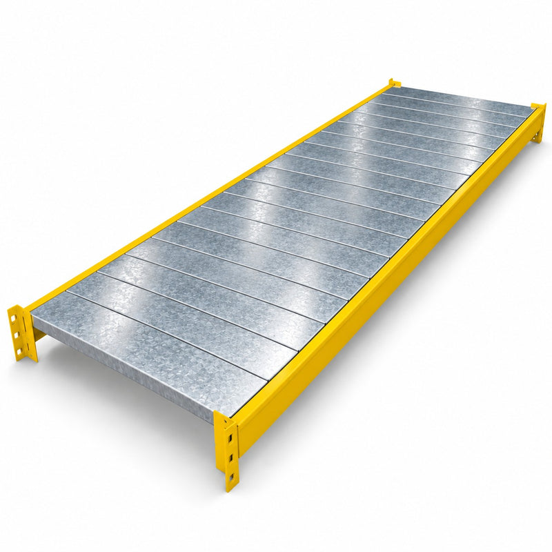 KLS Longspan Shelf Set (beams, galv planks, locking pins) - 2250 x 800 - 600kg rated