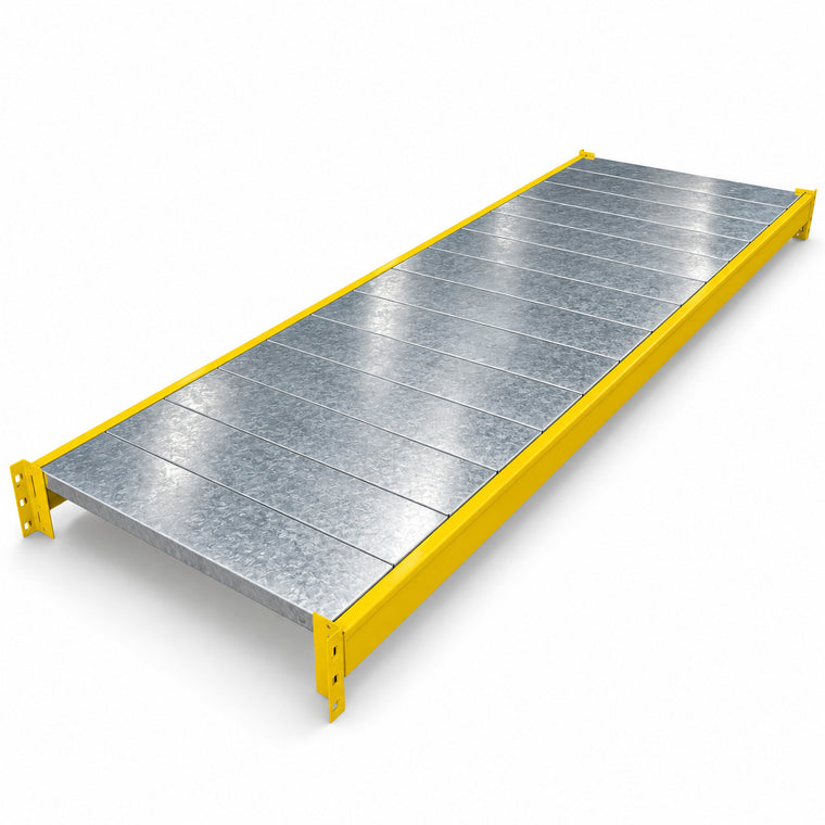KLS Longspan Shelf Set (beams, galv planks, locking pins) - 1800 x 800 - 790kg rated
