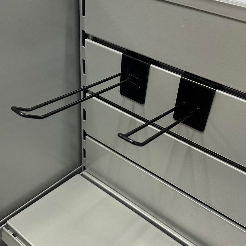 K50 Metal Slatwall Panel, Silver Grey - 80cm