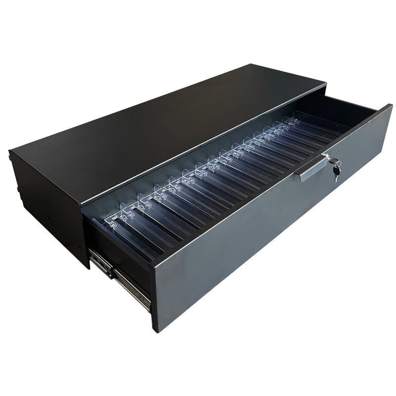 Lockable tobacco drawer for shop counter