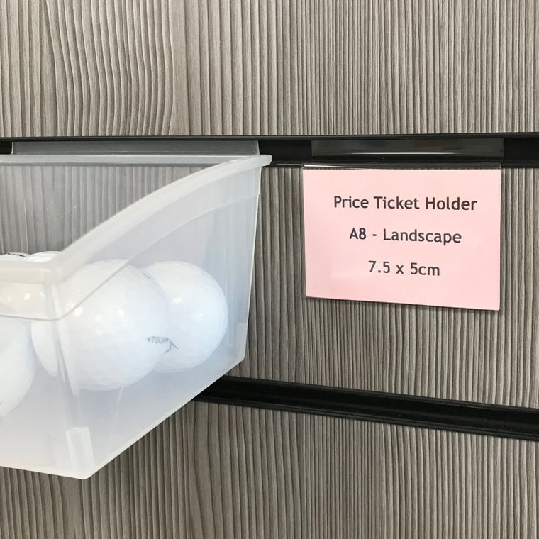 Price Ticket Holder for Slatwall - A8 Landscape
