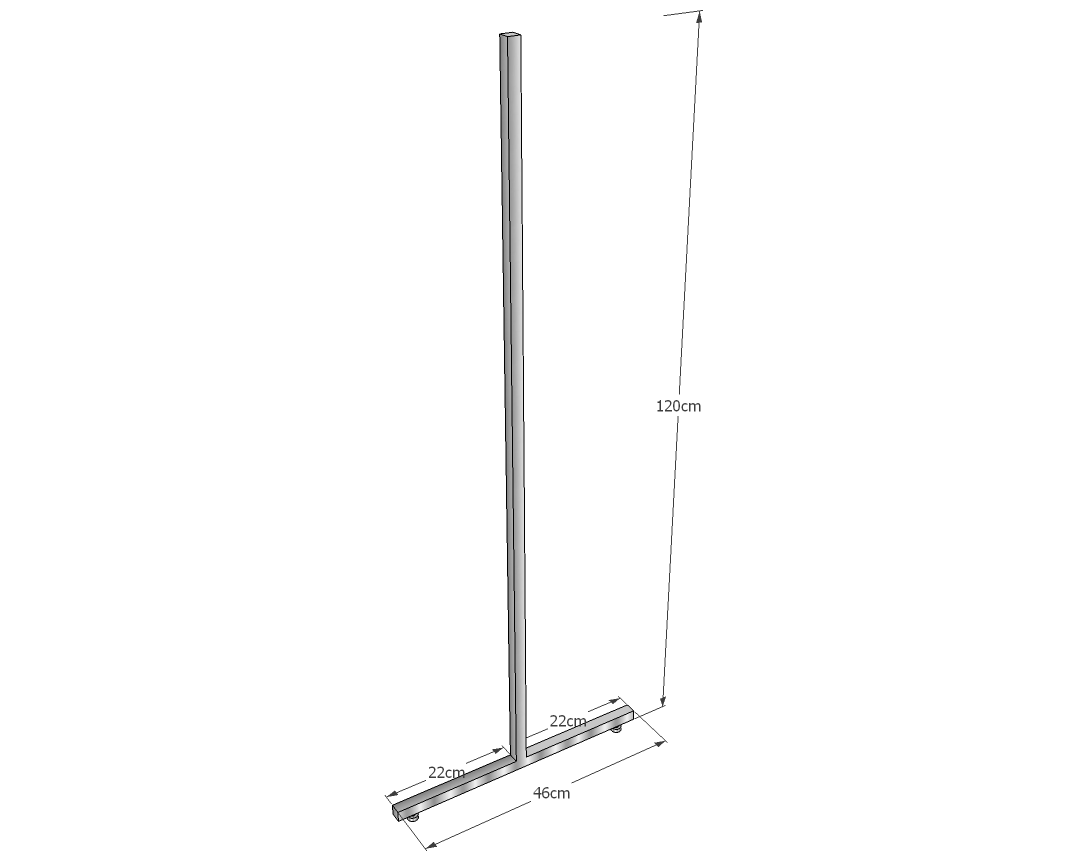 T Leg Medium Duty 120cm high, single