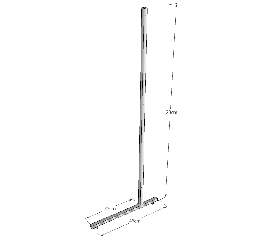 L Leg Medium Duty 120cm high, single