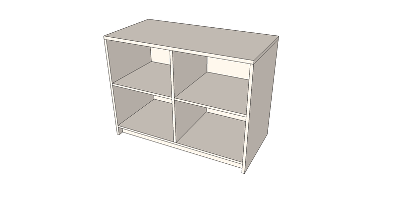 Premier Slatwall Front Cash & Wrap Counter 120cm