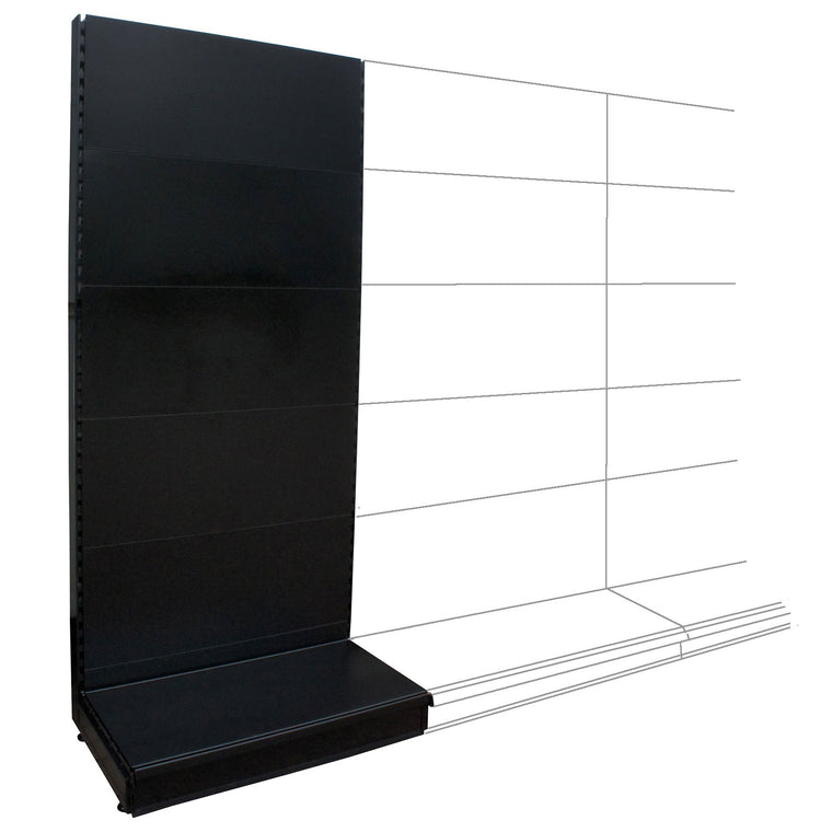 Add-on Wall Bay Black - 1.0m with 47cm base