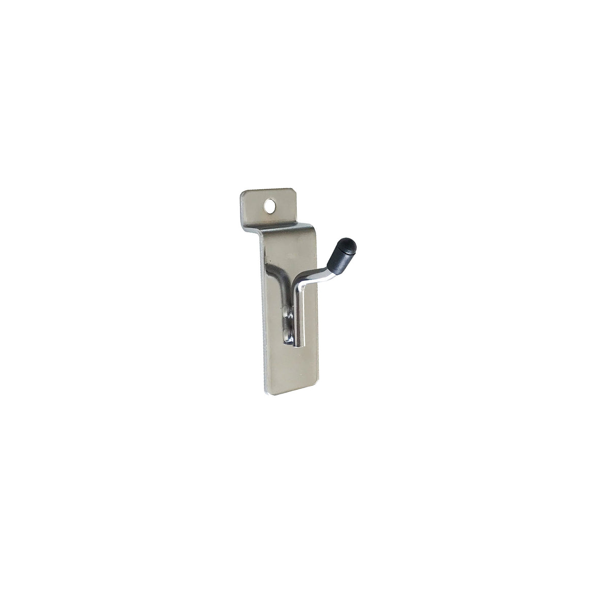 single prong slatwall hook 2.5cm chrome