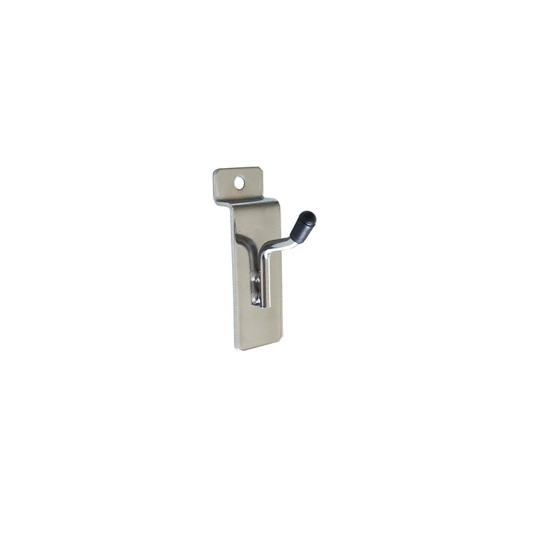 single prong slatwall hook 2.5cm chrome