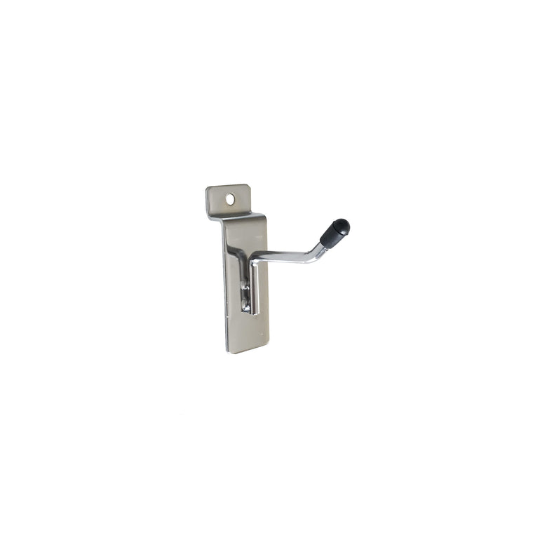 Single prong slatwall hook 5cm long chrome finish