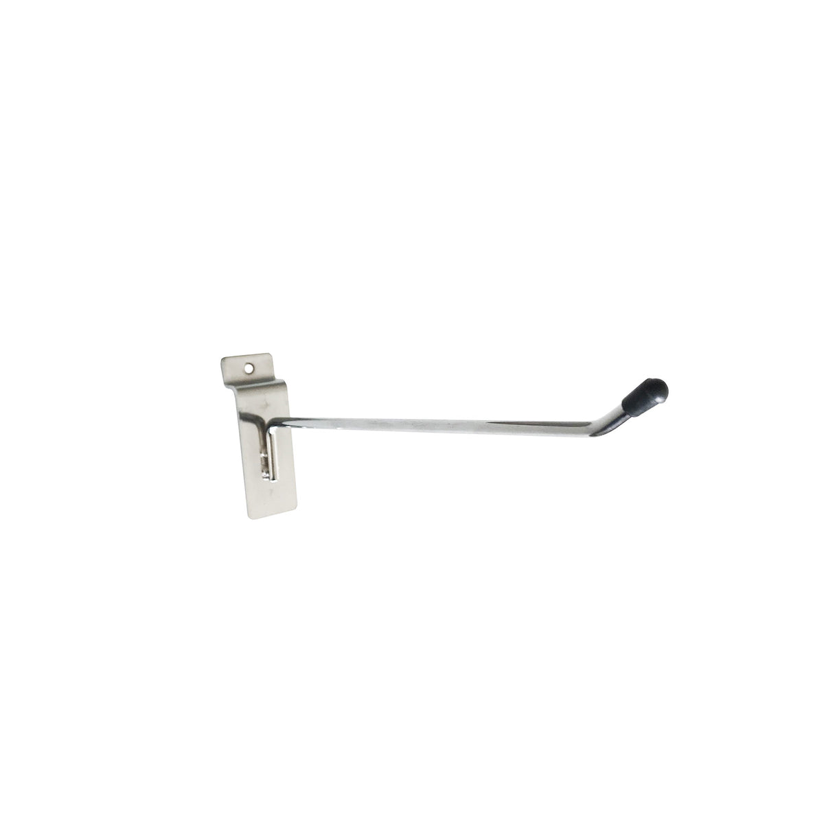 Single prong slatwall hook 20cm chrome