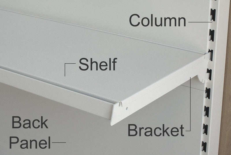 K50 Shelf, Jura White - 125cm wide