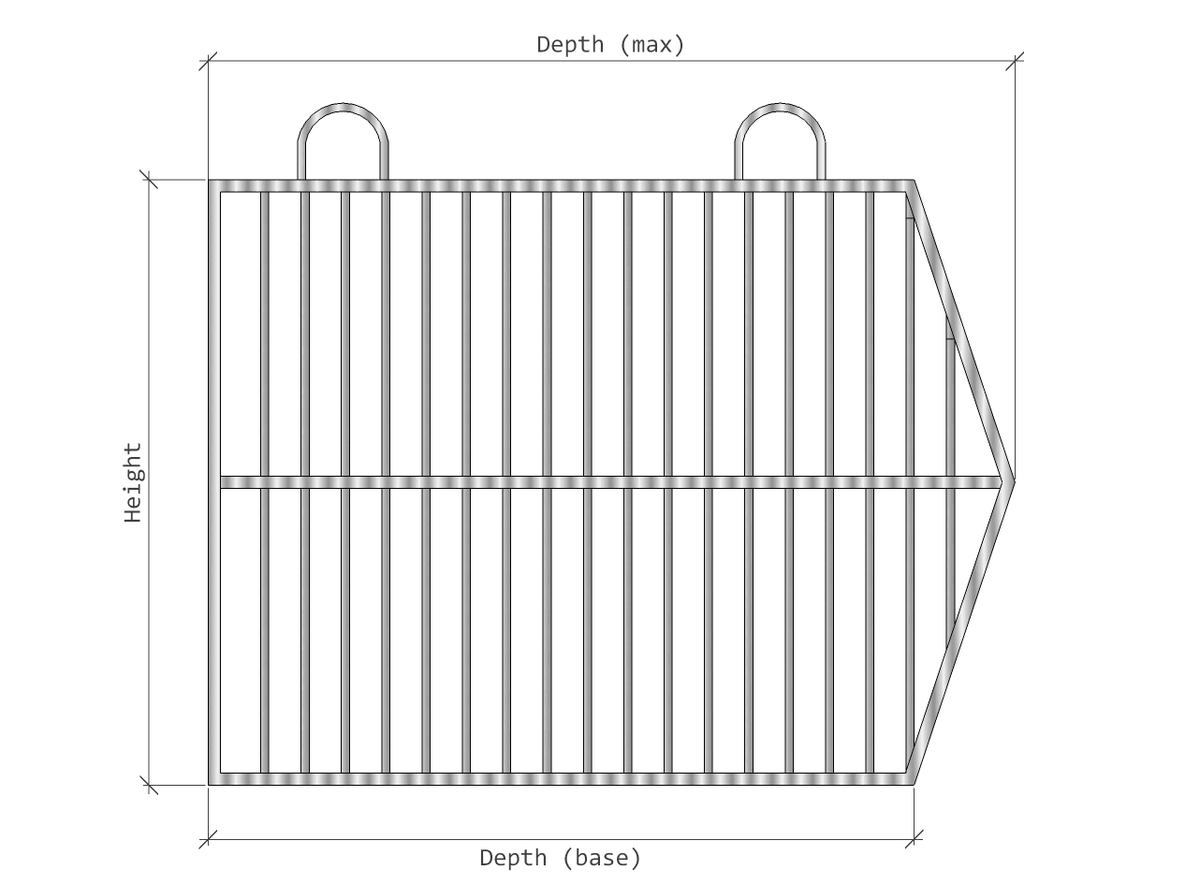 Stacking Basket- 47.5w x 30d x 25cm h