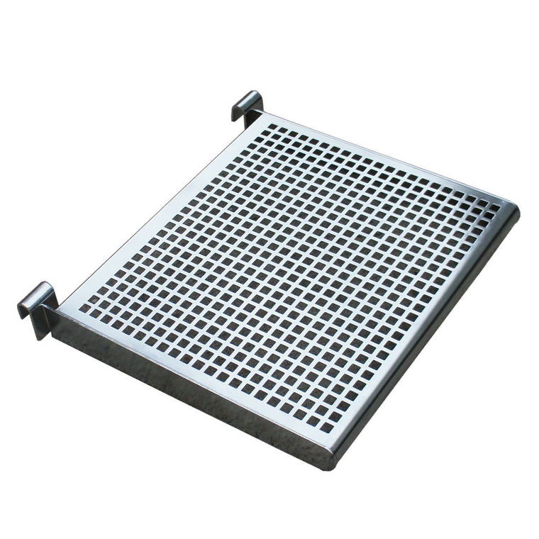 Perforated Chrome Shelf 40 x 30cm, for 30x15 Oval Back Bar
