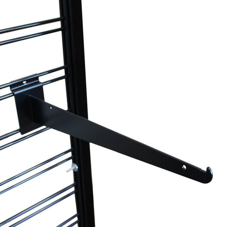 Blade-style Shelf Bracket 30cm - Black