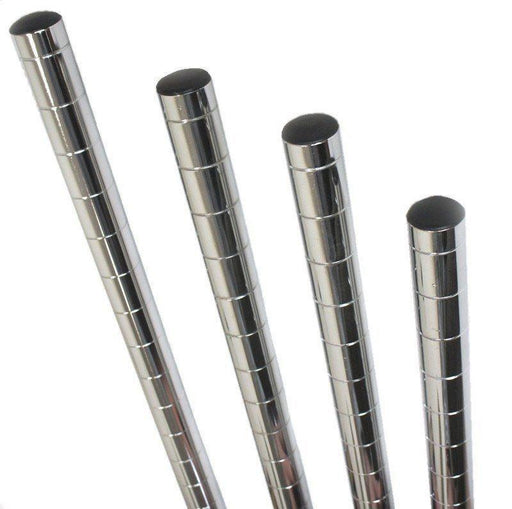 chrome shelving posts - 6ft (183cm)