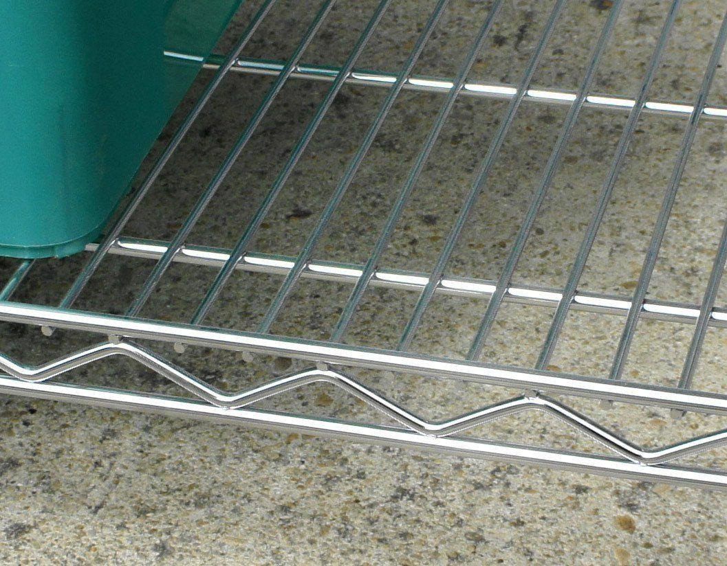 Rectangular Chrome Wire Shelves - 153 x 46cm (60 x 18in)