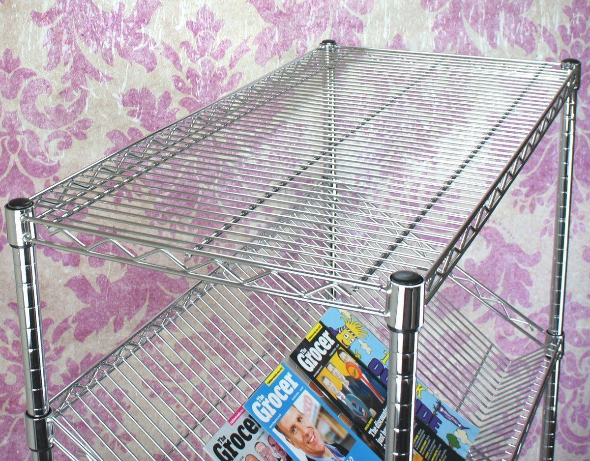 Rectangular Chrome Wire Shelves - 91.5 x 61cm (36 x 24in)