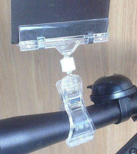 Spring Clip Swivelling Price Card Holder