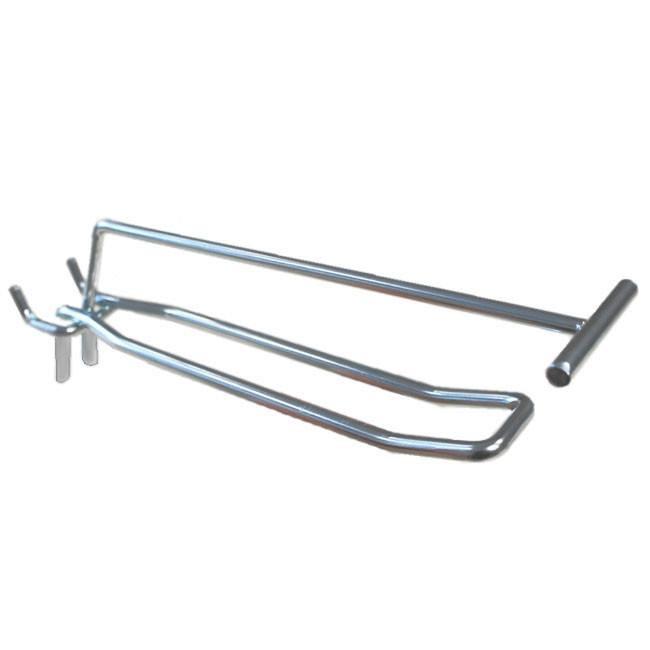 euro peg hook with overhead arm for price ticket