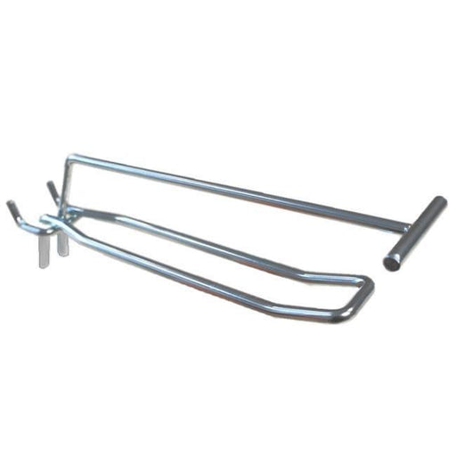 euro peg hook with overhead arm for price ticket