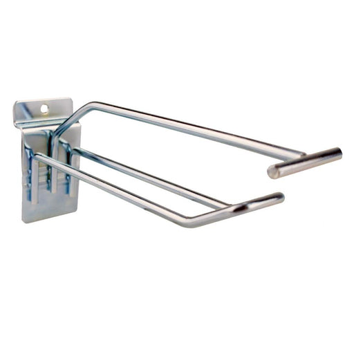 euro slat hook with overhead price arm