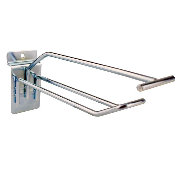 euro slat hook with overhead price arm