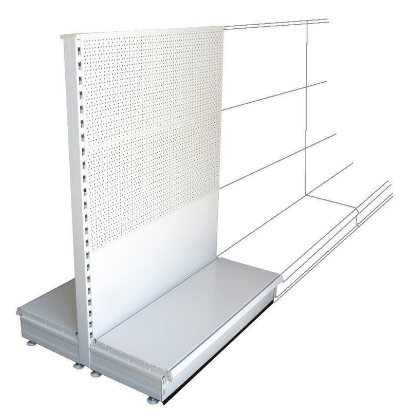 K50 Add-on Gondola Bay - 1.3m high, mixed peg and plain back, 37cm deep base