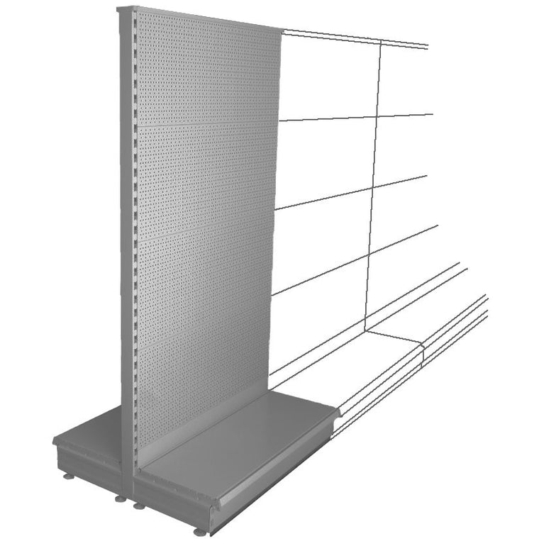 K50 Tall Gondola add-on bay, all peg, silver
