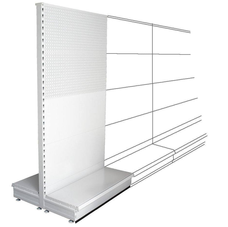 K50 Add-on Gondola Bay - 1.8m high, mixed peg / plain back, 37cm deep base