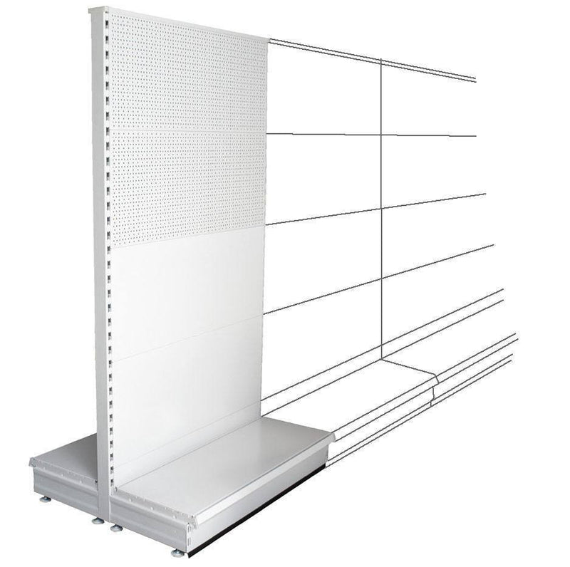 K50 Add-on Gondola Bay - 1.8m high, mixed peg / plain back, 37cm deep base