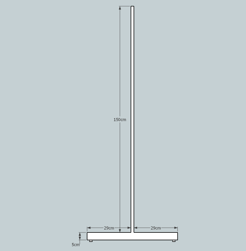 T Leg Heavy Duty, single