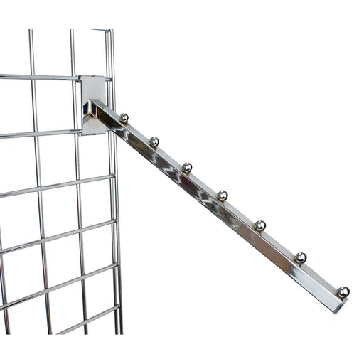 sloping ball arm for grid panels