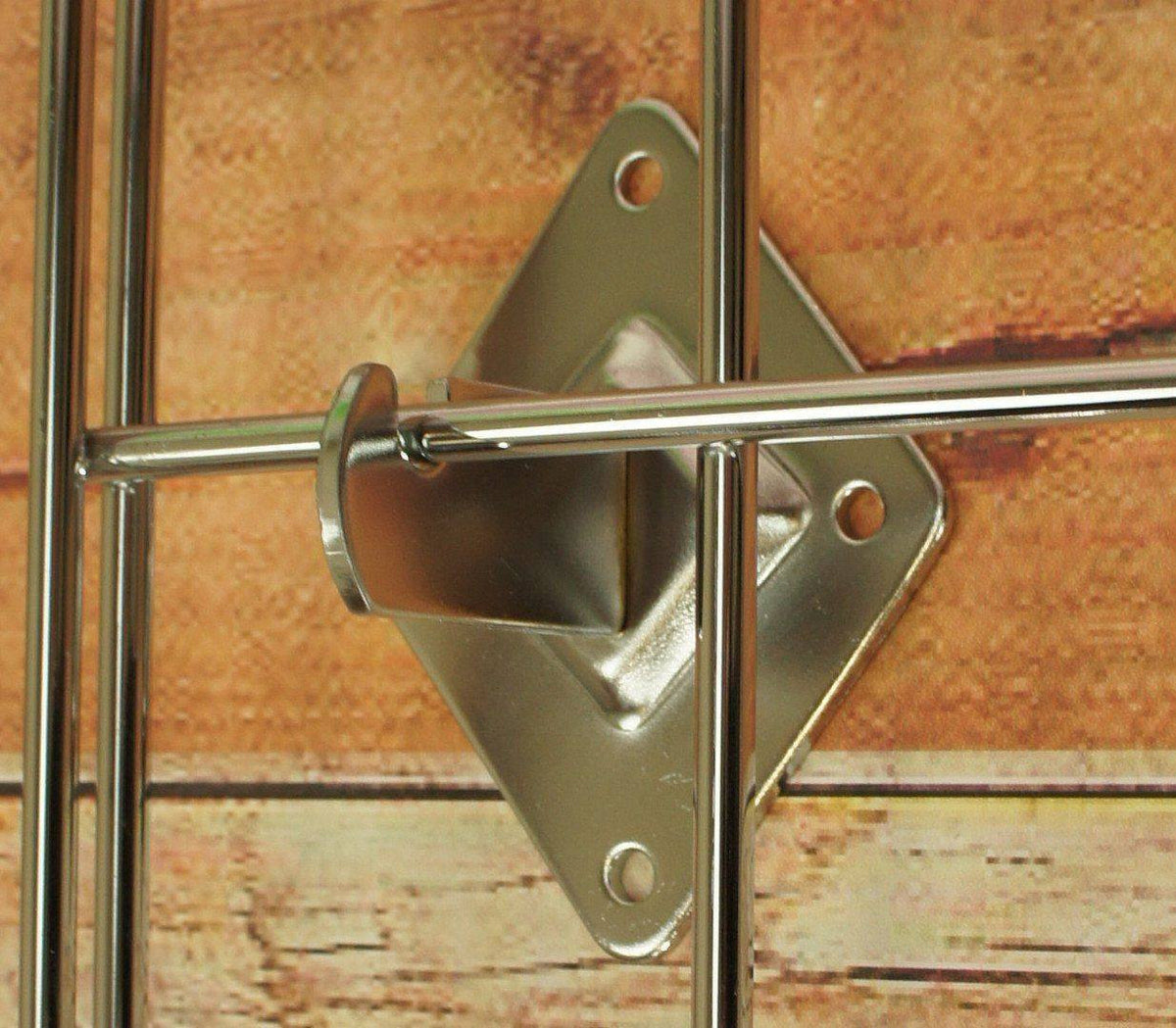 Wall-Fixing Bracket for Grid Panel, Chrome