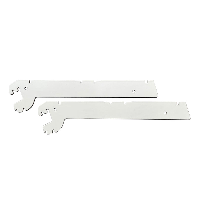 Pair of 2 hook brackets Jura White