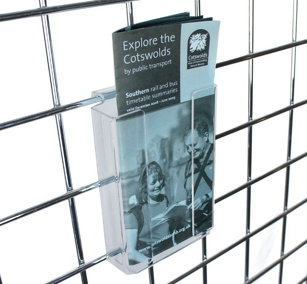 1/3A4 Brochure Holder for grid panel