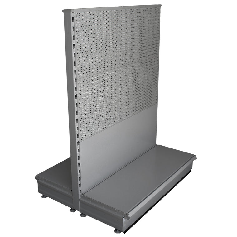 Mixed peg gondola bay, 1.3m high, Silver