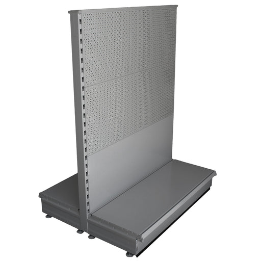 Mixed peg gondola bay, 1.3m high, Silver