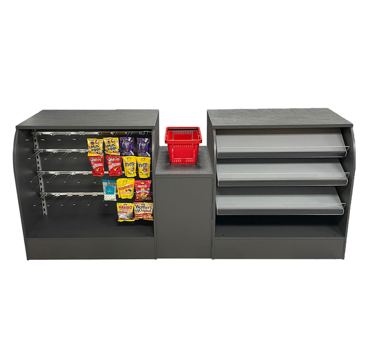 Impulse Counter 2.6m - Mixed Shelves & Hooks — KAS Shelving Systems