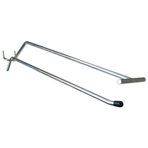 single prong peg hook with overhead arm
