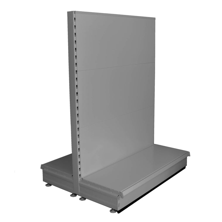 K50 Starter Gondola Bay - 1.3m high, plain back, 57cm deep base, Silver