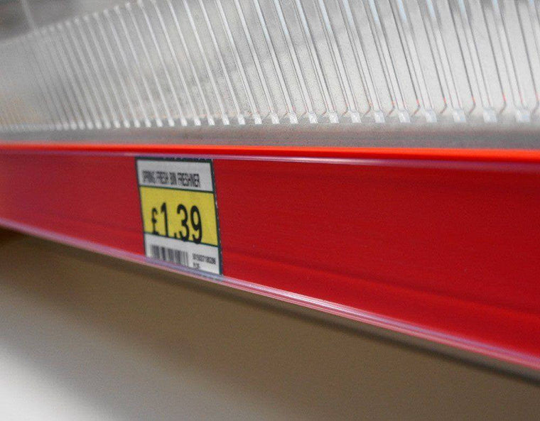 Red price strip 1250mm